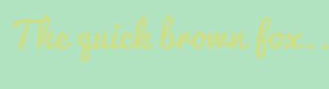 Image with Font Color CDDE8A and Background Color B1E3C0